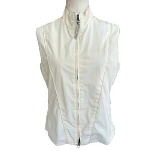 Mountain Horse Full Zip Riding Vest Women Medium Cream Equestrian Horses Outdoor